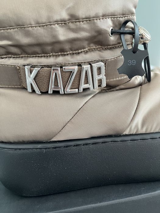 Tekstylne ocieplane śniegowce z metalowym napisem kazar