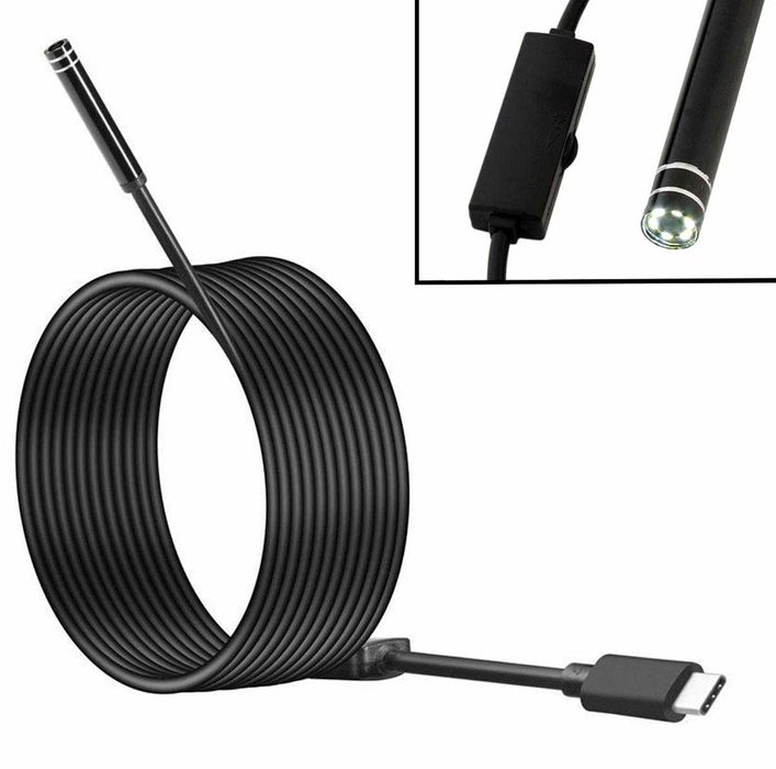 NOWE! Endoskop kamerka kamera inspekcyjna ANDROID OTG LED USB-C 5m
