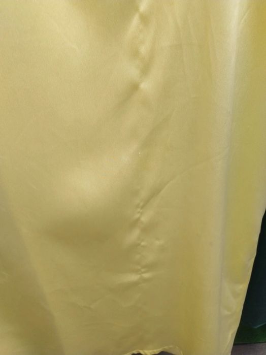 Satynowa cytrynowa suknia NOWA