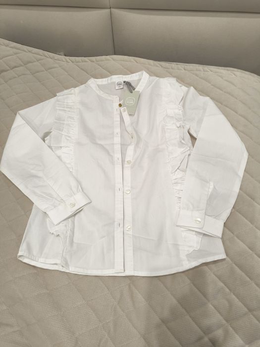 Biała nowa koszula z długim rękawem Cool Club 140