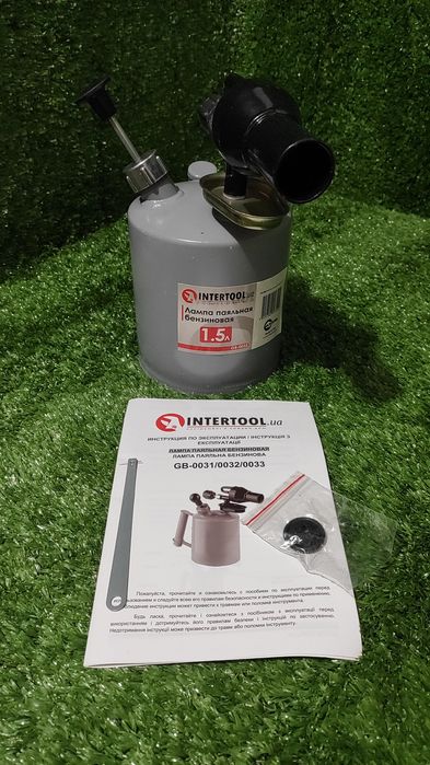 Лампа паяльна бензинова 1.5 л INTERTOOL GB-0032