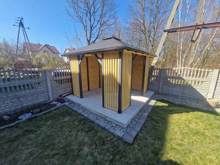 Altana drewniana altanka nowoczesna ogrodowa wiata pergola ogród
