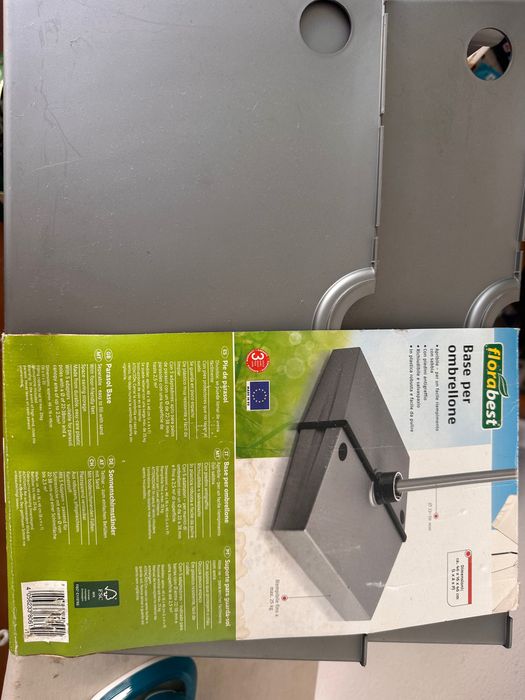 Base para chapéu de sol cinzenta lidl (florabest)