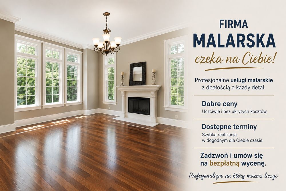 Firma malarska. Dobre ceny. Dostępne terminy. Malowanie ścian, mieszkań, domów. Usługi malarskie