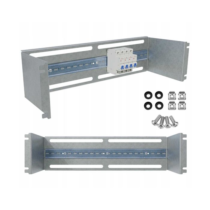 Panel Dystrybucji Napięć RACK 19" 3U/150/24xS DIN TS35/TH35 Ocynk