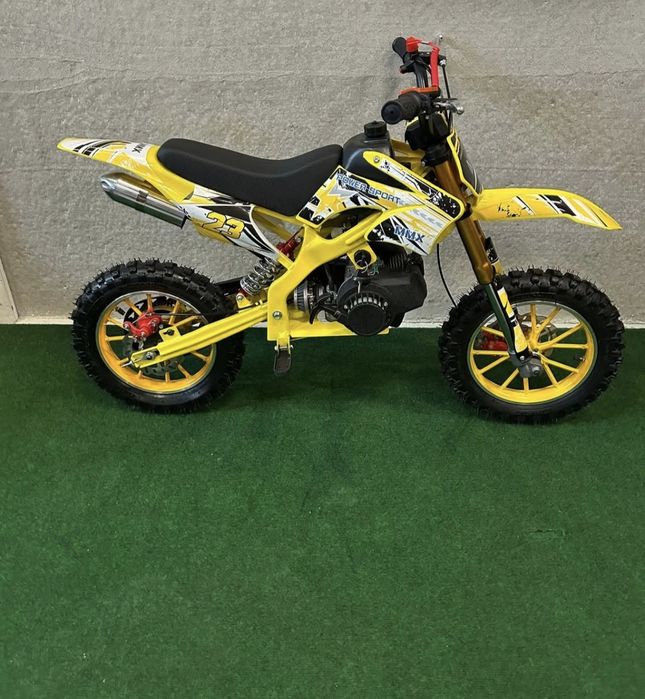 Minimotocross 49cc a gasolina para crianças dos 4 aos 12 anos