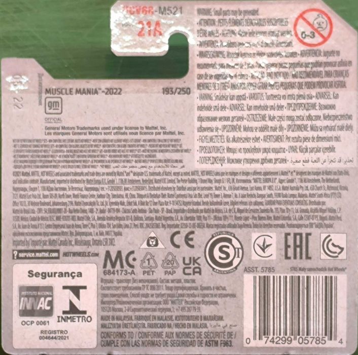 '69 Copo Camaro Hot Wheels 2022 r. 193/250 HCV68-M521 nr1270