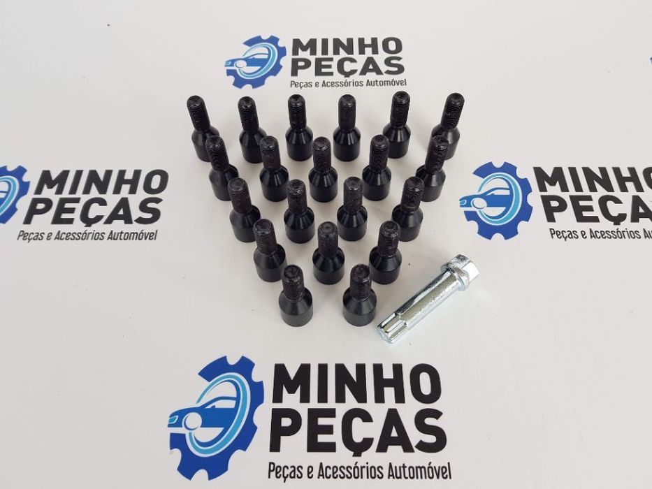 Pernos Aperto Interior Curtos Pretos M12x1.50