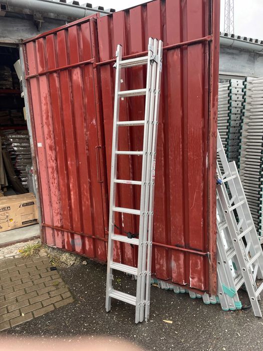 Drabina aluminiowa z opcją na schody 3x9 HIGHER 5,06m Hobby II Gat