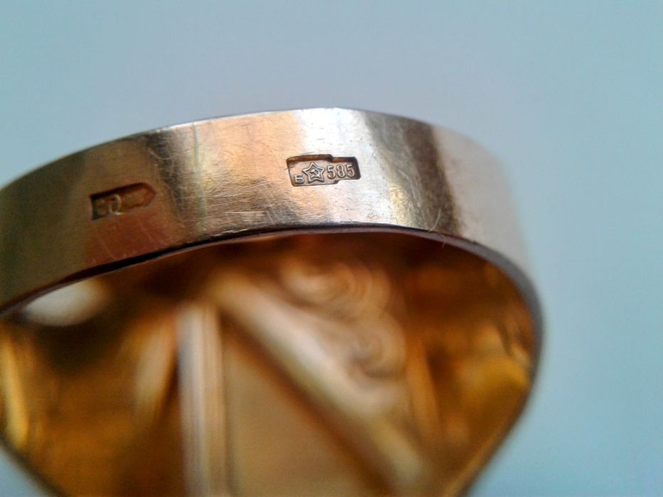 Золотая печатка 583 проба СССР золотой перстень , золота печатка СРСР