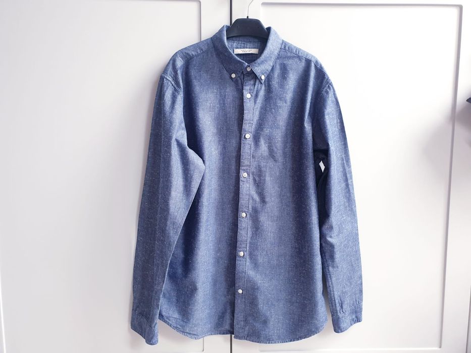 Niebieska granatowa koszula Jack & Jones 40 M