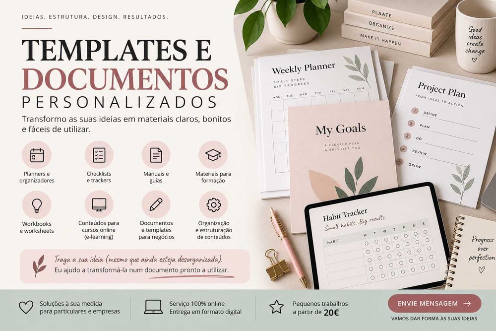 Criação de Templates, Planners e Documentos Personalizados
