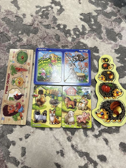 Деревʼяні вкладиші ігри для дітей