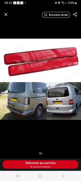 Luz refletora trazeira VW Transporter T 5