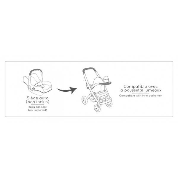 Коляска для ляльок двійні Maxi Cosi Quinny Smoby 253220