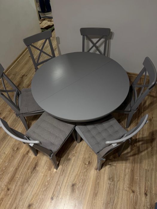 Stół IKEA ingatorp krzesła INGOLF