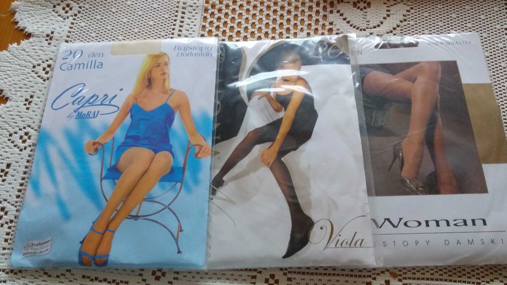 3 pary rajstop - rozmiar 4  - w opakowaniu !!