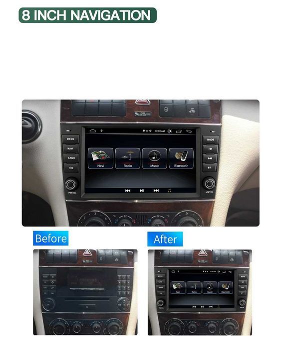 Radio android Mercedes W203 CLC gps bluetooth