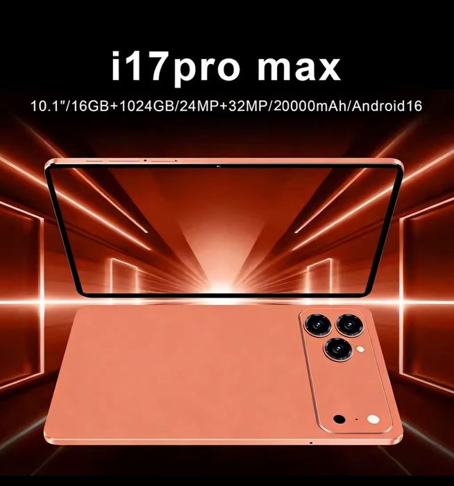 Планшет  Pad 17 Pro Max 16ГБ/1024ГБ, 10,1" екран, Global Version