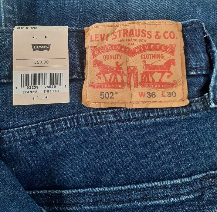 LEVIS 502 36/30 W36 L30 TAPER stretch