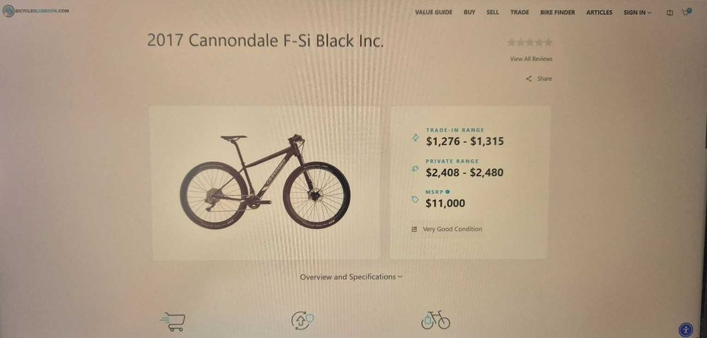 Cannondale Fsi Carbon Black Inc 29"- Topo de Gama