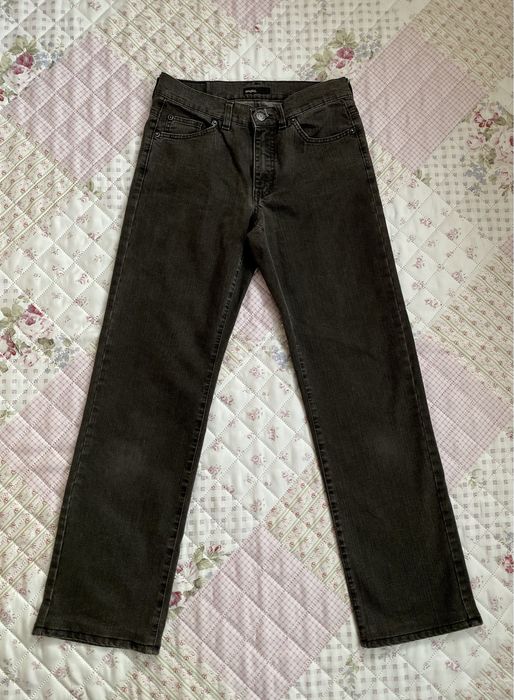 Czarne jeansy z efektem sprania S 36 angels basic mom jeans boyfriend