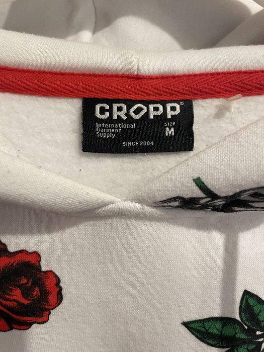 Bluza Paranoid Croop biała z różami