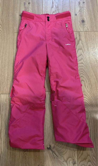 Wedze pull n fit 125/132 decathlon spodnie zimowe rozowe narciarskie