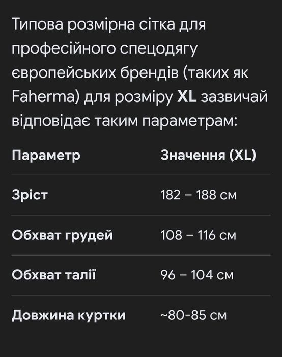 Продам новий вологозахисний костюм (куртка та штани) faherma vitoria