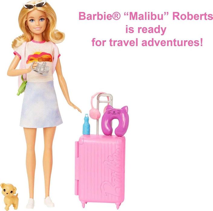Набір Лялька Барбі Мандрівниця з цуценям Barbie Malibu Travel Set