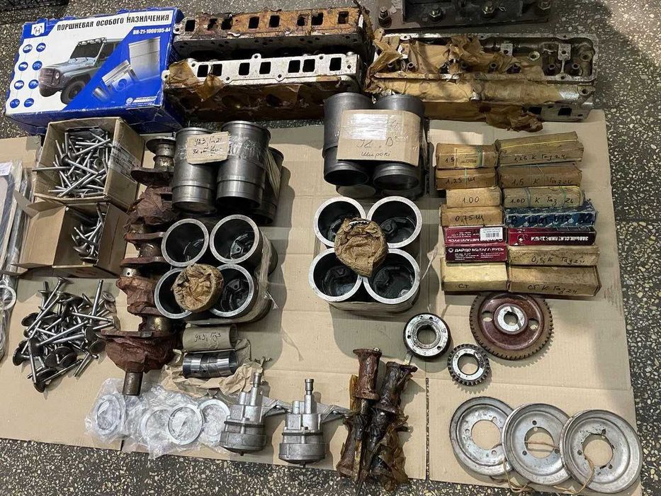 Поршневые группы, вкладыши Уаз 452, Уаз 469, Газ 21, Газ 24, Газ 2410