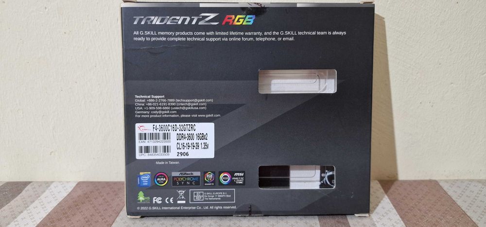 G.SKILL Trident Z RGB 32GB (2x16GB) DDR4-3600MHz CL16 + Sapphire NITRO+ AMD Radeon RX 9070 XT OC 16GB GDDR6
