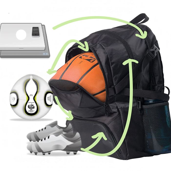 Plecak Sportowy Na Piłkę Buty Treningowy Piłka Nożna Koszykówka 35L