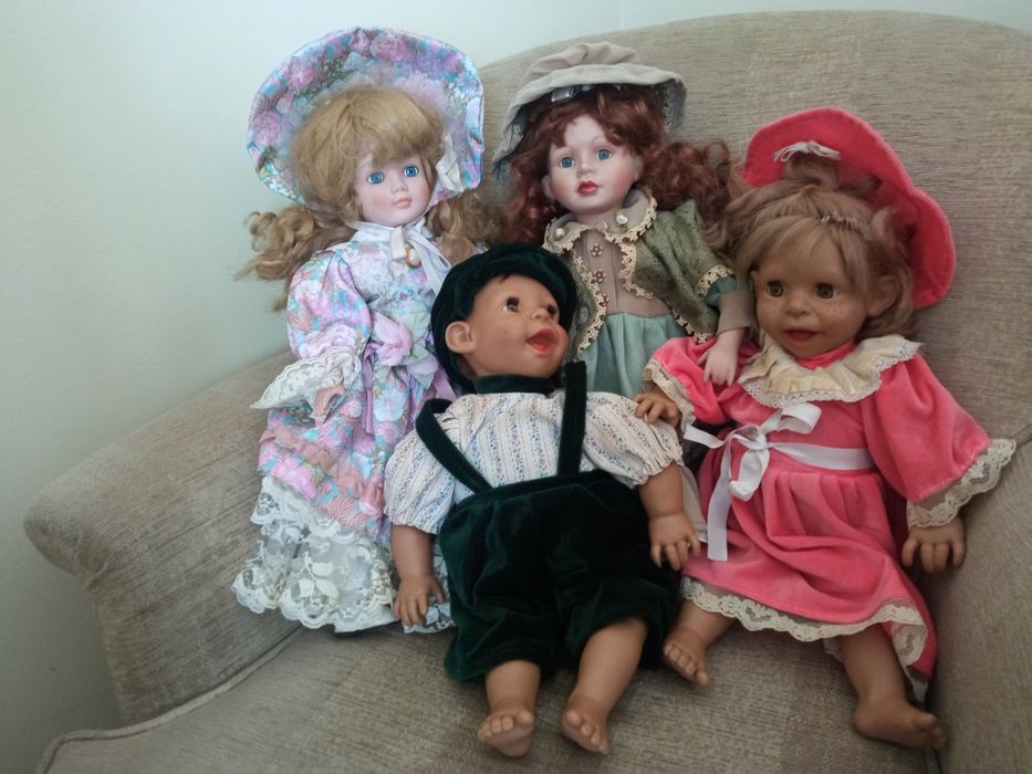 Dolls and a doll figure