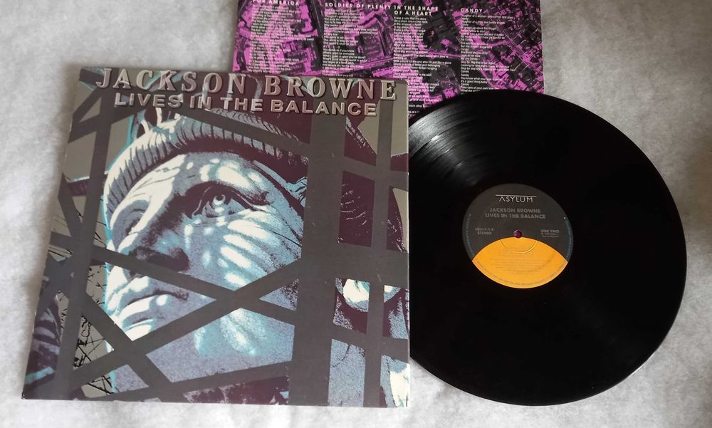 Jackson Browne – Lives In The Balance LP 1986 USA