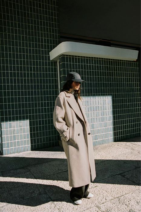 ІДЕАЛЬНИЙ СТАН! Пальто Зара Zara оверсайз куртка курточка XS S М