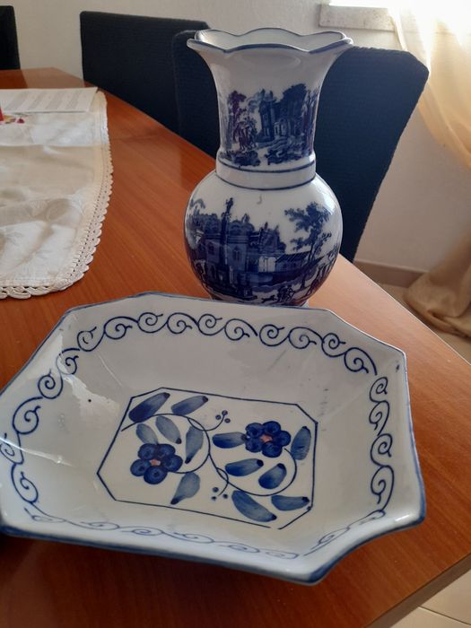 Jarra e taça decorativas