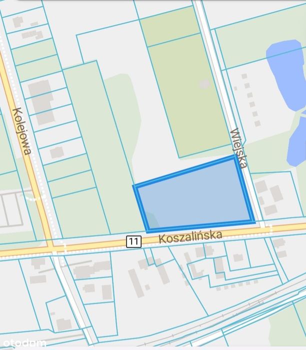 Działka usługowa z mediami - 8397 m²