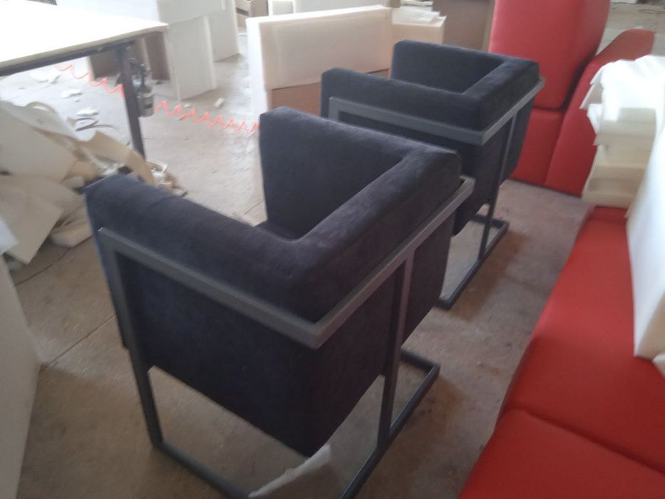 Крісла м‘які чорні 2 штуки Loft стиль