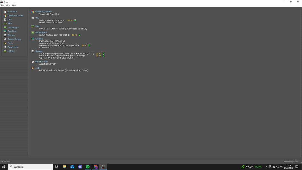 Komputer do gier i pracy i5 32GB RAM NVIDIA SSD 220GB