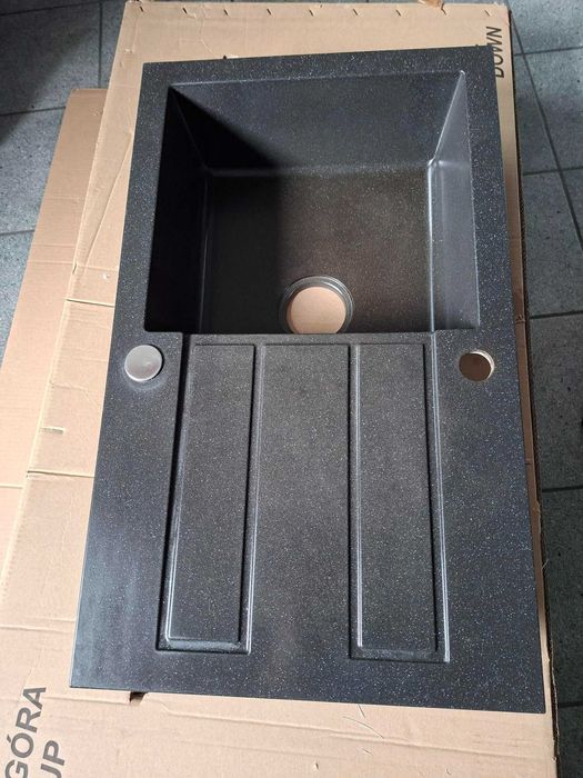 Zlewozmywak, zlew granitowy czarny