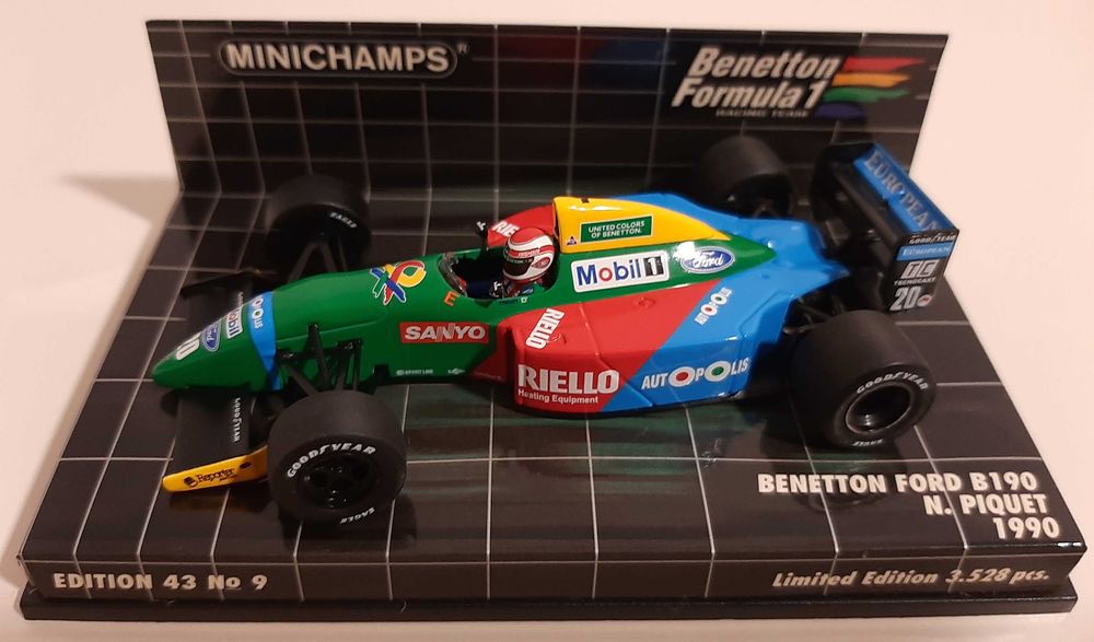 Minichamps F1 Nelson Piquet Benetton B190 de 1990 Águas