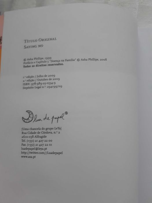 Livro "Um bom pai diz não" Asha Phillips