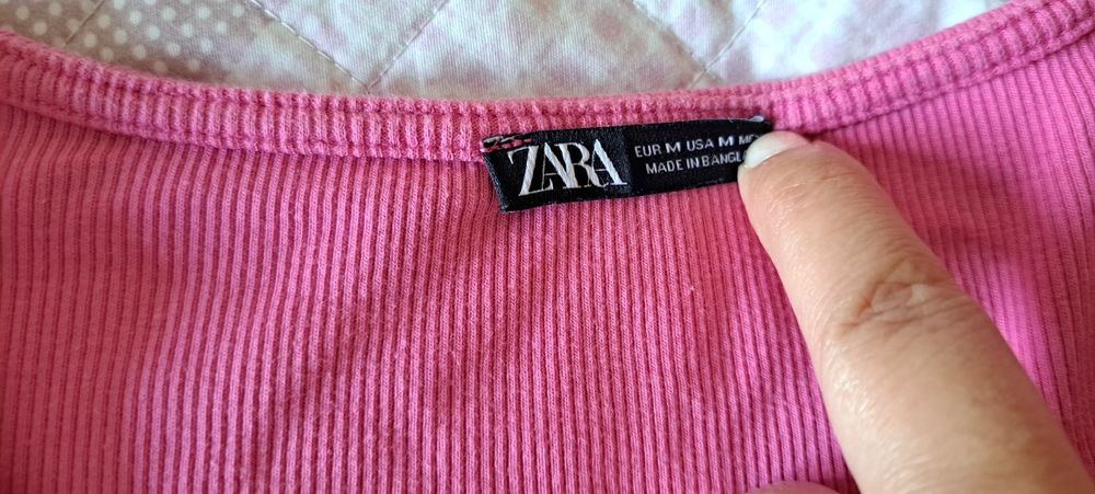Top Zara M rosa novo
