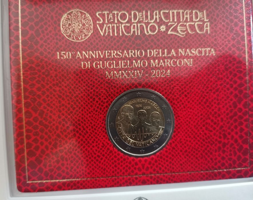 Vaticano 2024 - Moeda coincard Guglielmo Marconi