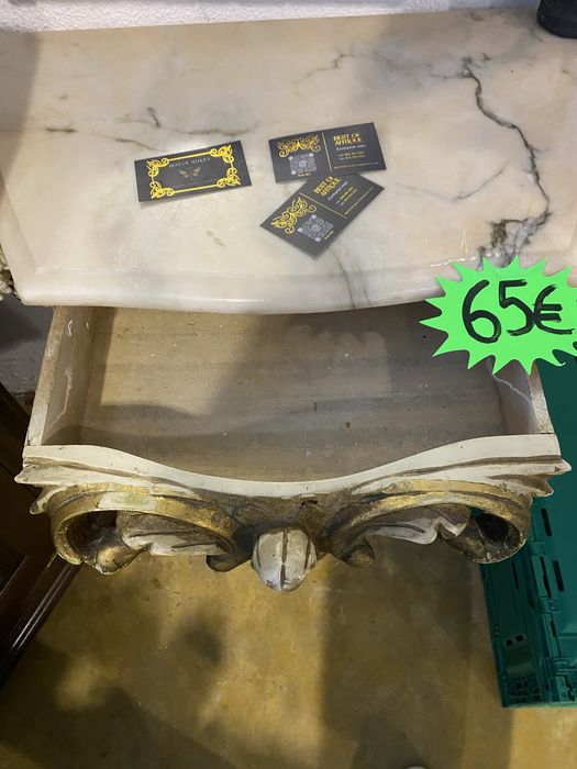 Consola de Parede com Tampo de Mármore