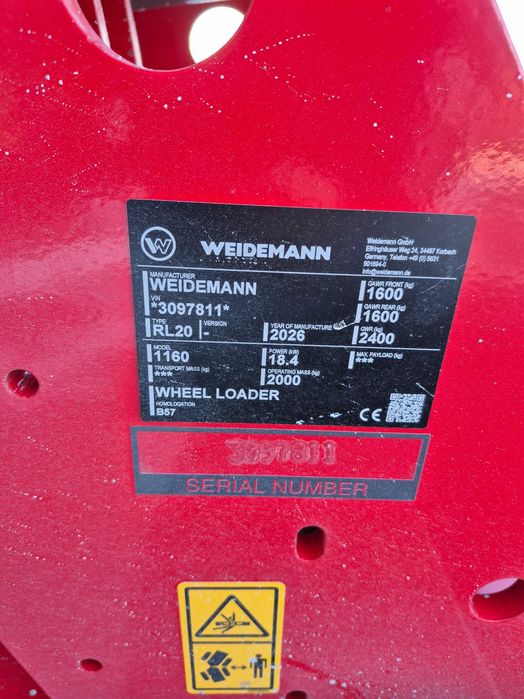Ładowarka Weidemann 1160 nowa 2026