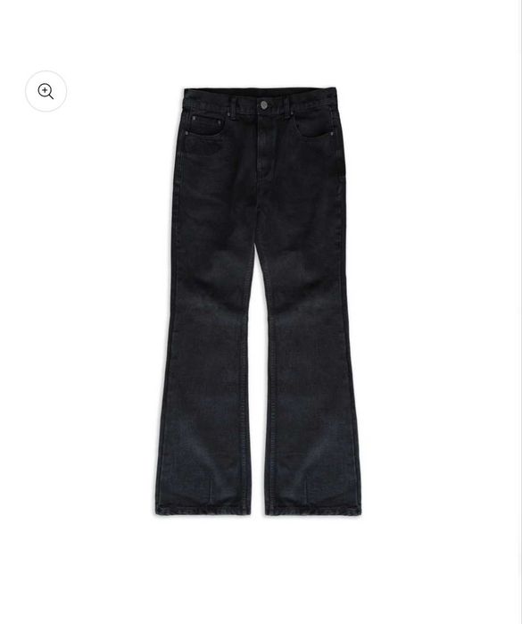 Bootcut flared spodnie. Jeansy dzwony.  XXS, unisex, ciemnoniebieski