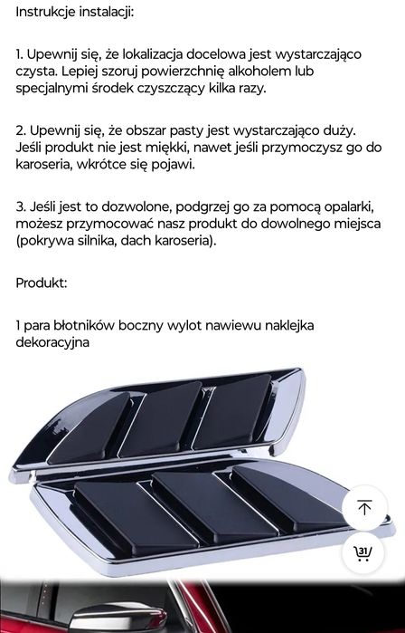 Naklejka na motocykl samochód