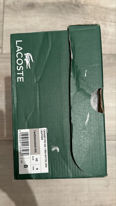 Кросівки Lacoste оригінальні CARNABY PRO 222 1 SMA WHT/DK GRN